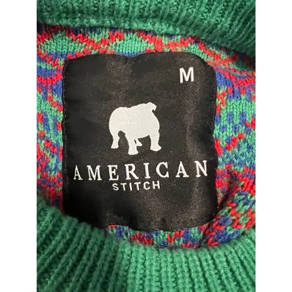 American Stitch Men's Three Kings Dinosaur Ugly Christmas Sweater Pullover SZ M - Picture 6 of 10